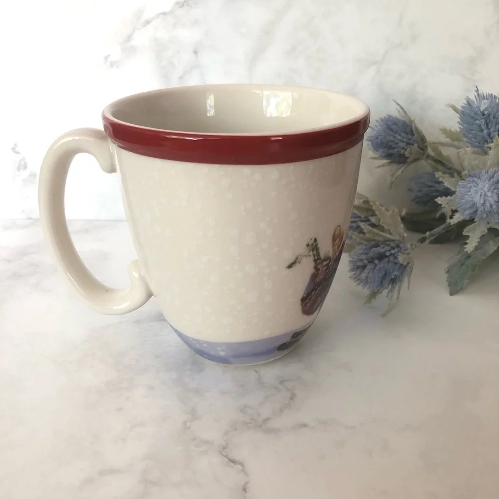 Williams Sonoma Nordic Santa Elf Stoneware Mug